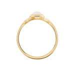 Bague Linna Plaqu&eacute; Or Jaune Pierre De Lune - Bagues solitaires Femme | Histoire d&rsquo;Or