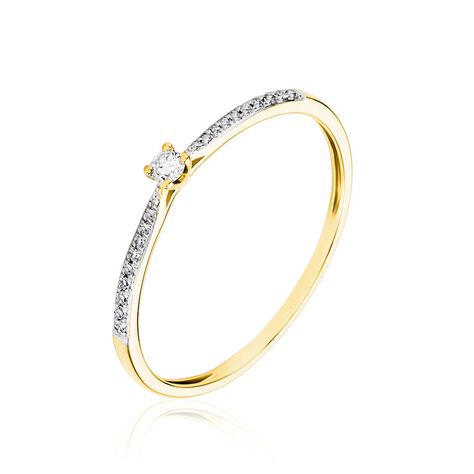Bague Solitaire Laetitia Or Jaune Diamant - Bagues solitaires Femme | Histoire d’Or
