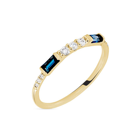 Bague Plaqué Or Jaune Calvin Oxyde De Zirconium - Bagues avec pierre Femme | Histoire d’Or