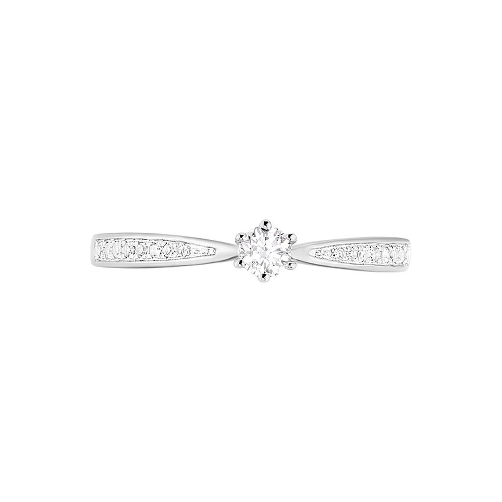 Bague Solitaire Symphonie Or Blanc Diamant - Bagues solitaires Femme | Histoire d’Or