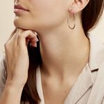 Creoles Argent Rose Olympia - Boucles d'oreilles cr&eacute;oles Femme | Histoire d&rsquo;Or