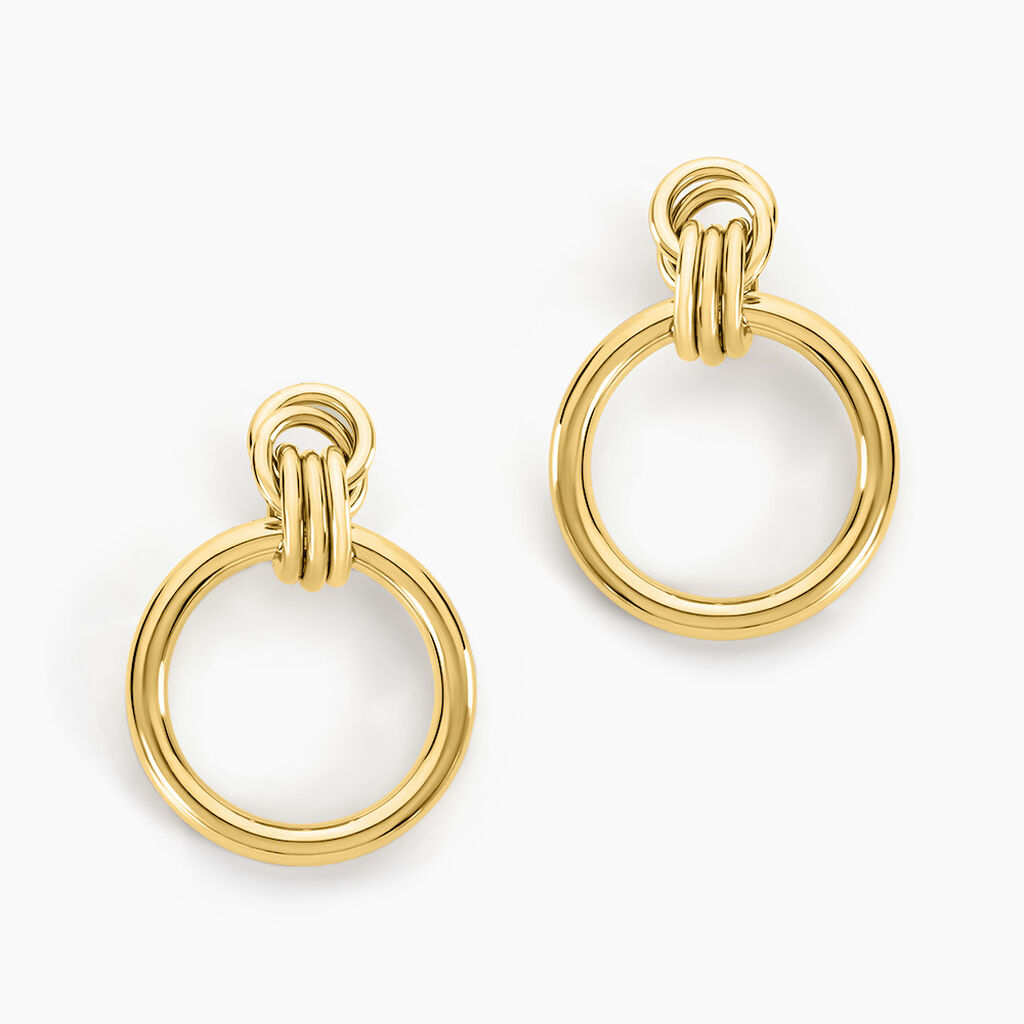 Boucles D'oreilles Puces Josephine Acier Doré - Boucles d'oreilles fantaisie Femme | Histoire d’Or