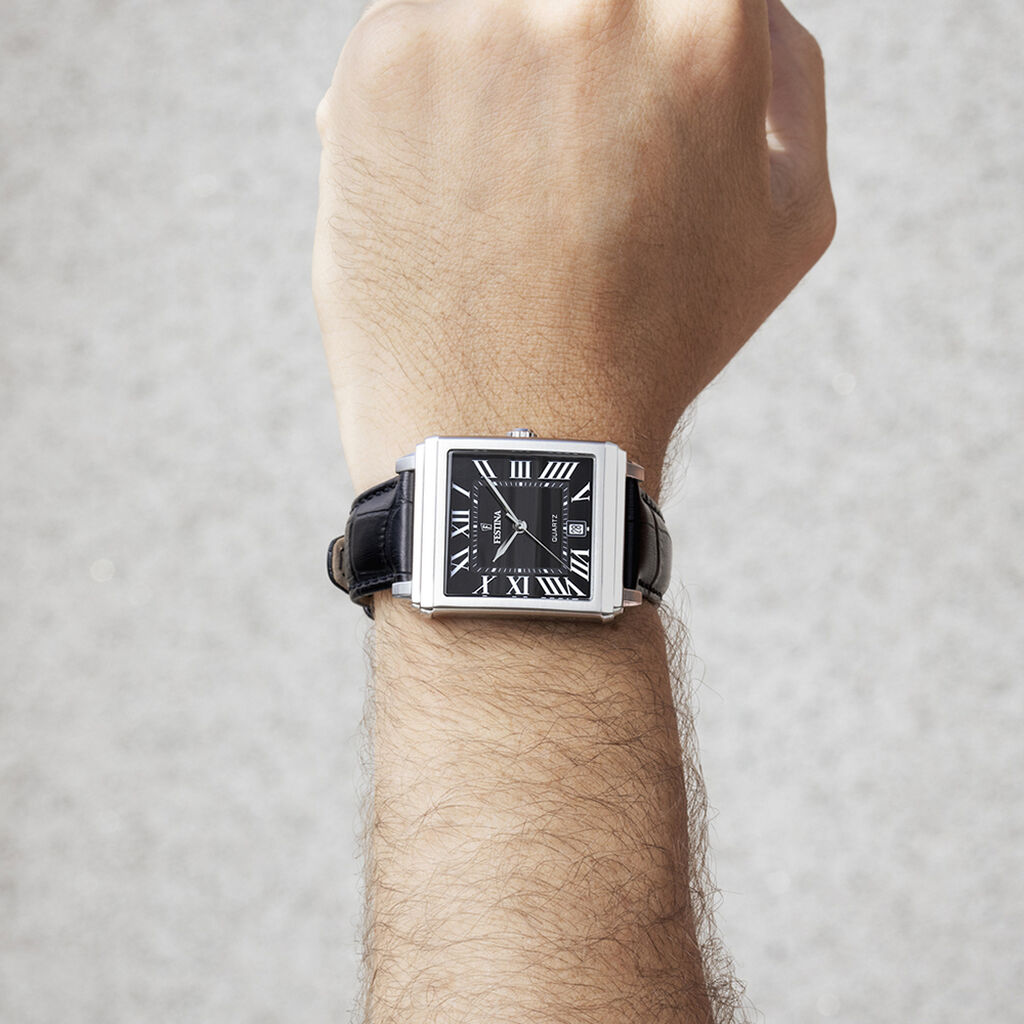 Montre Festina On The Square Noir - Montres Homme | Histoire d’Or