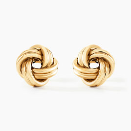 Boucles D'oreilles Puces Ilhame Nid Or Jaune - Clous d'oreilles Femme | Histoire d’Or