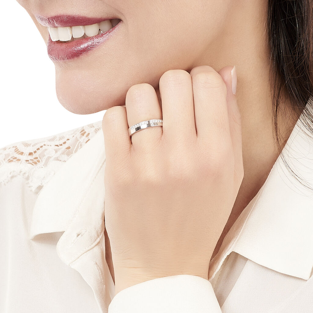 Alliance Boree Or Blanc Diamant - Alliances Femme | Histoire d’Or