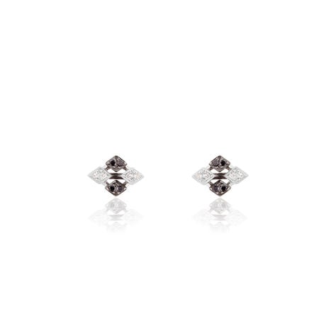 Boucles D'oreilles Pendantes Enid Or Blanc Diamant - Clous d'oreilles Femme | Histoire d’Or