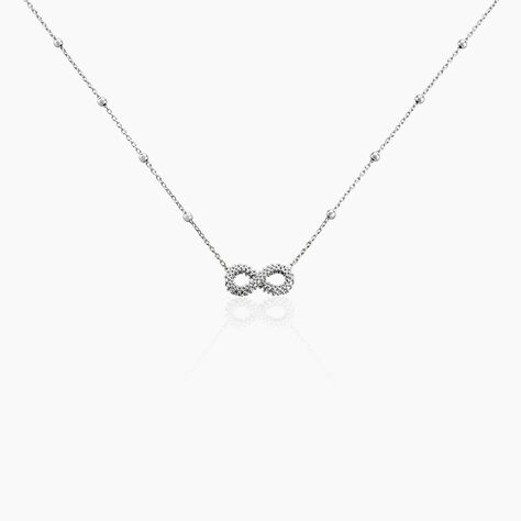 Collier Aella Argent Blanc - Colliers fantaisie Femme | Histoire d’Or