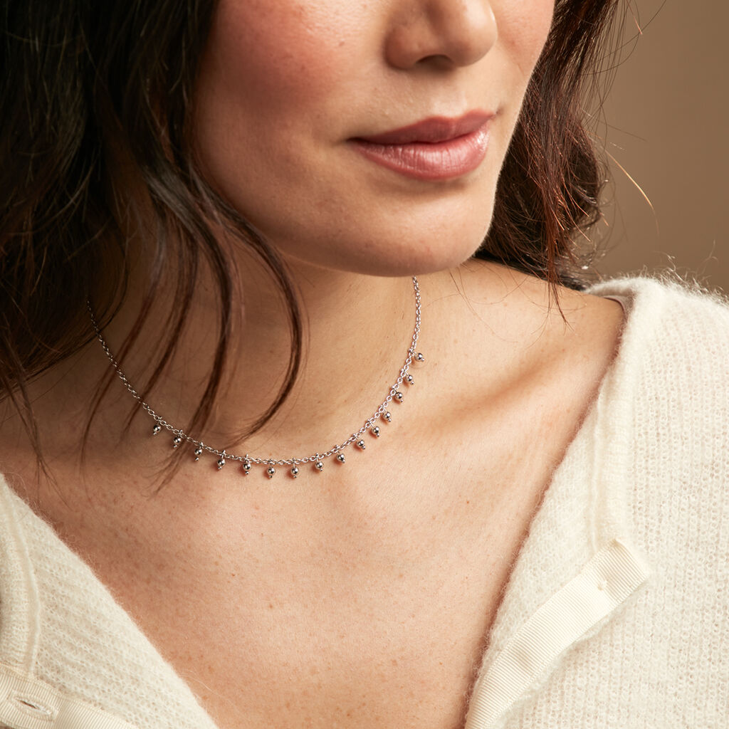 Collier Fancy Argent Blanc - Colliers fantaisie Femme | Histoire d’Or