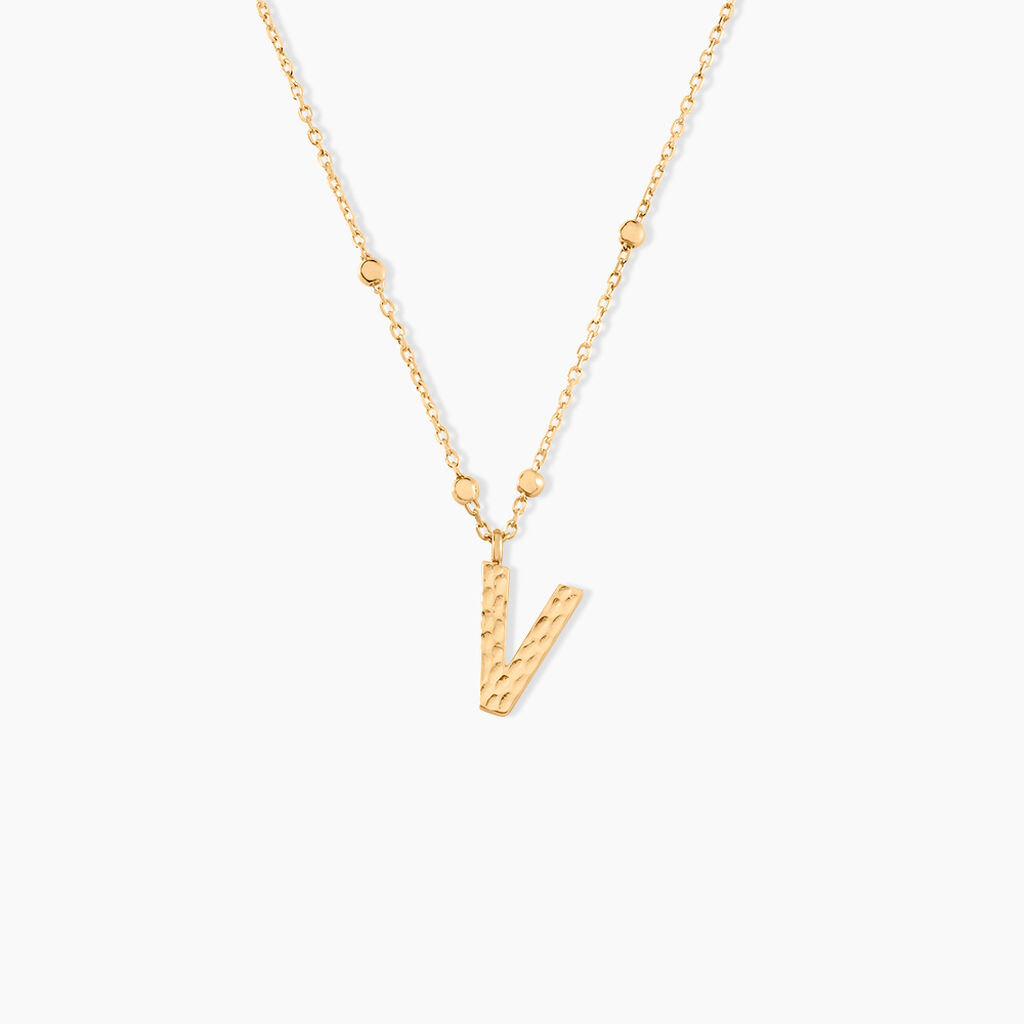 Collier Plaqu&eacute; Or Jaune Lettra - Bijoux sans pierre Femme | Histoire d&rsquo;Or