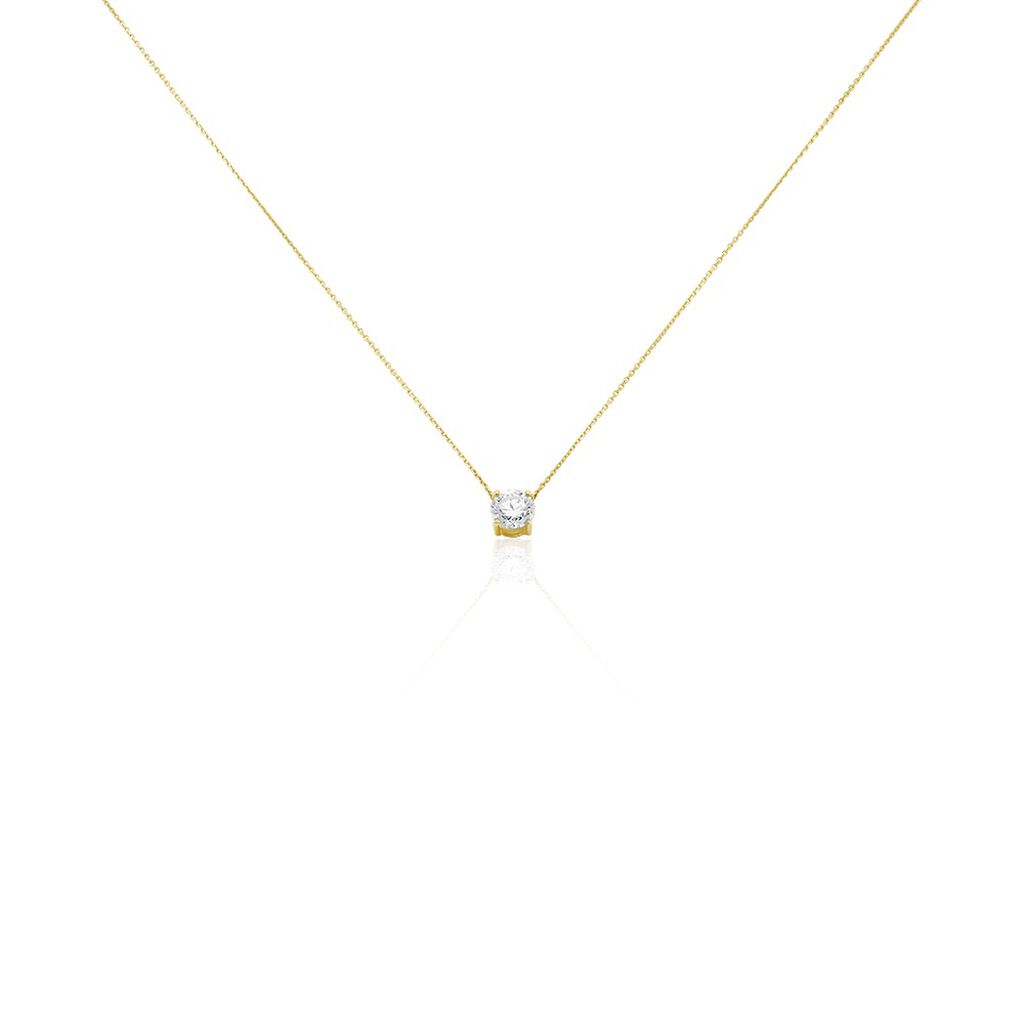 Collier Collection Victoria Or Jaune Diamant Synthetique - Colliers Femme | Histoire d&rsquo;Or