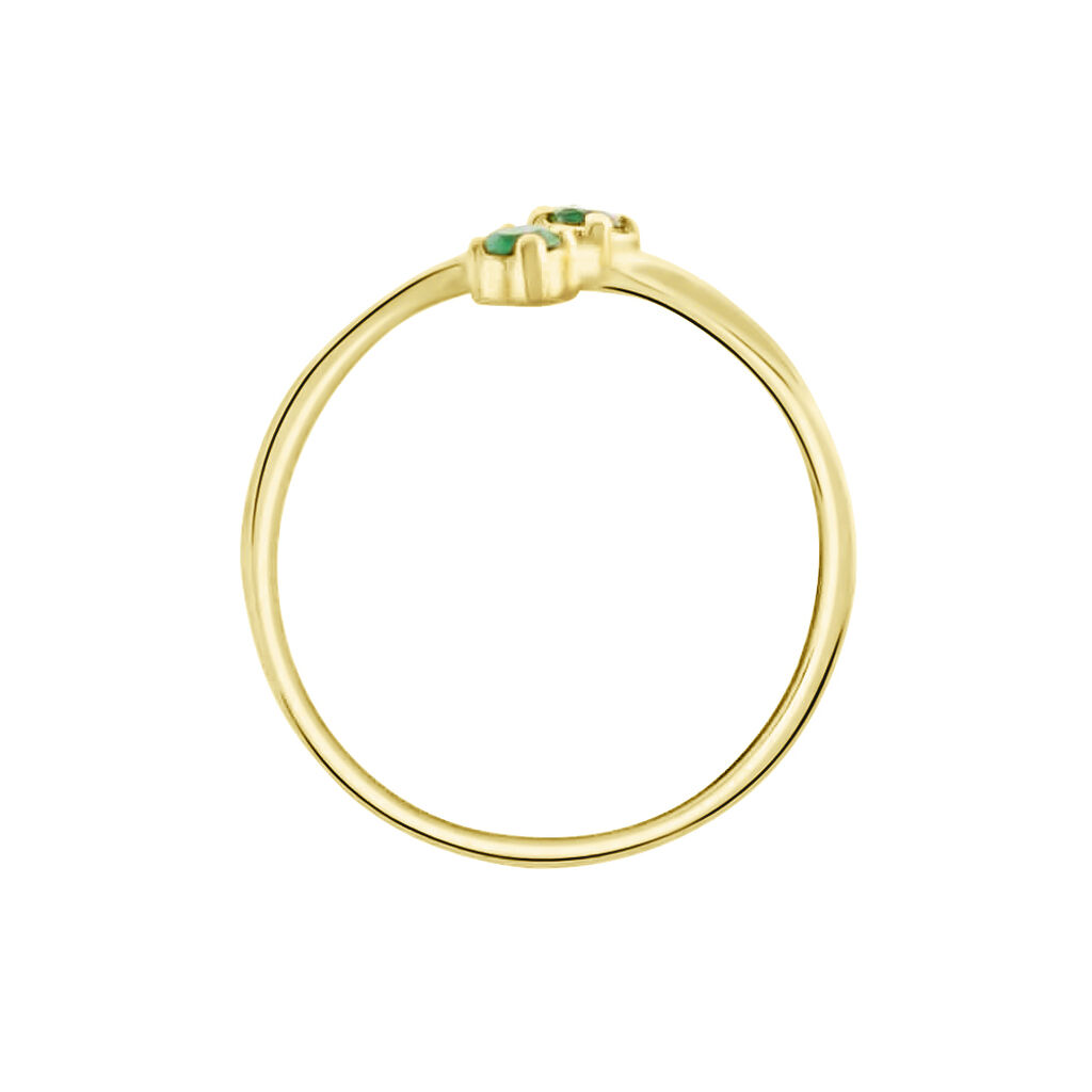 Bague Ruqaya Or Jaune Emeraude - Bagues avec pierre Femme | Histoire d&rsquo;Or