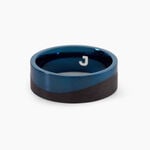 Bague M&eacute;tal Acier Bleu - Bagues fantaisie Homme | Histoire d&rsquo;Or
