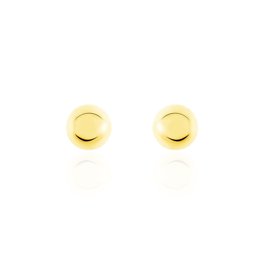 Boucles D'oreilles Puces Fidelia Boule Or Jaune - Clous d'oreilles Femme | Histoire d’Or