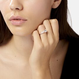 Bague Solitaire Carolina Or Blanc Oxyde De Zirconium - Bagues solitaires Femme | Histoire d’Or