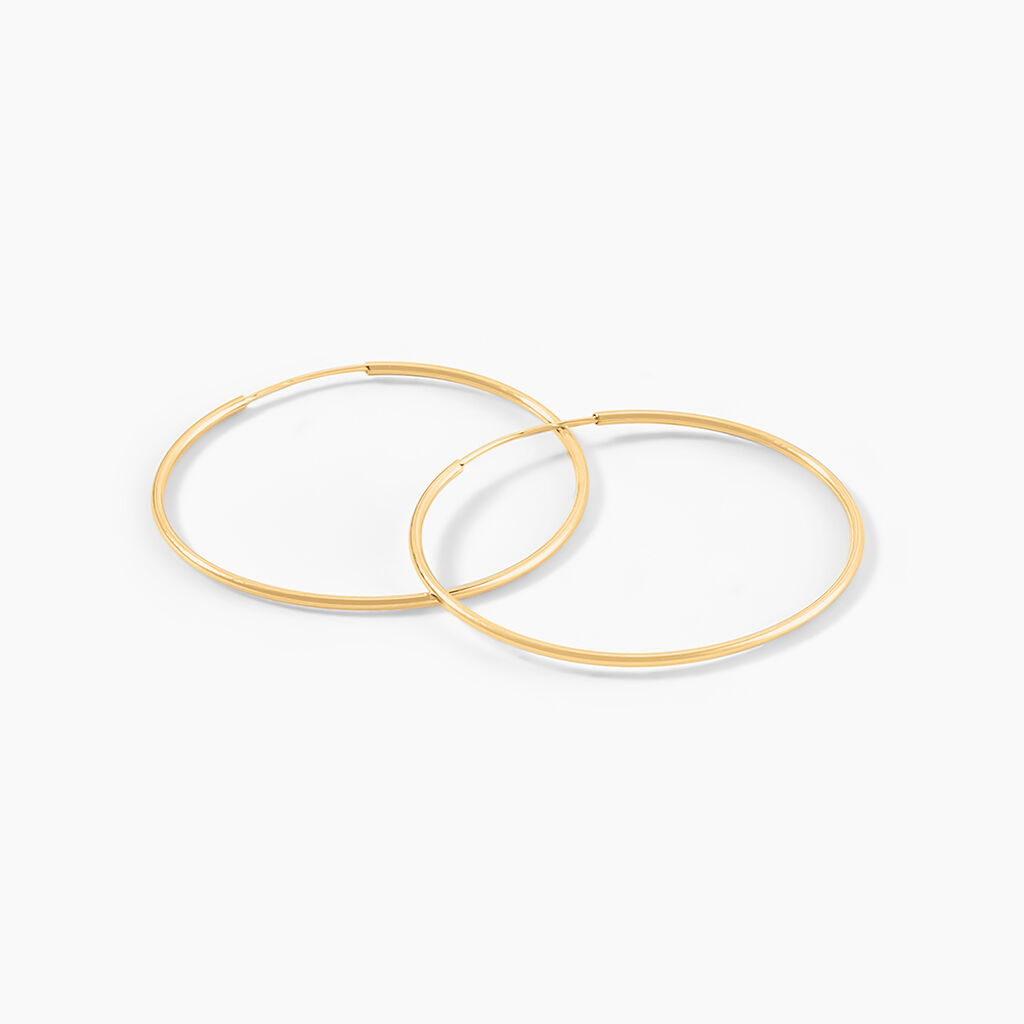 Créoles Muses Or Jaune - Boucles d'oreilles créoles Femme | Histoire d’Or