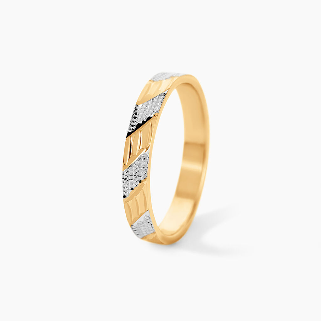 Alliance Manig Ruban Plat Or Bicolore - Alliances Unisex | Histoire d&rsquo;Or