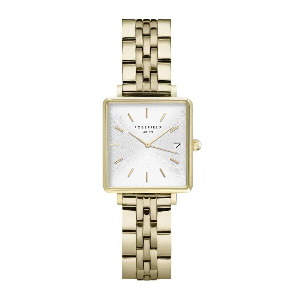 Montre Rosefield The Mini Boxy Blanc