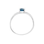 Bague Lalia Or Blanc Topaze Et Oxyde De Zirconium - Bagues solitaires Femme | Histoire d&rsquo;Or