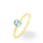 Bague Lily Or Jaune Aigue Marine - Bagues solitaires Femme | Histoire d&rsquo;Or