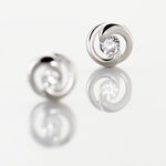 Boucles D'oreilles Puces Anne-andree Argent Blanc Oxyde De Zirconium - Boucles d'oreilles fantaisie Femme | Histoire d&rsquo;Or