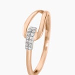 Bague Cyranna Or Rose Diamant - Bagues avec pierre Femme | Histoire d&rsquo;Or