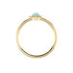 Bague Vintage Love Plaqu&eacute; Or Jaune Amazonite - Bagues solitaires Femme | Histoire d&rsquo;Or