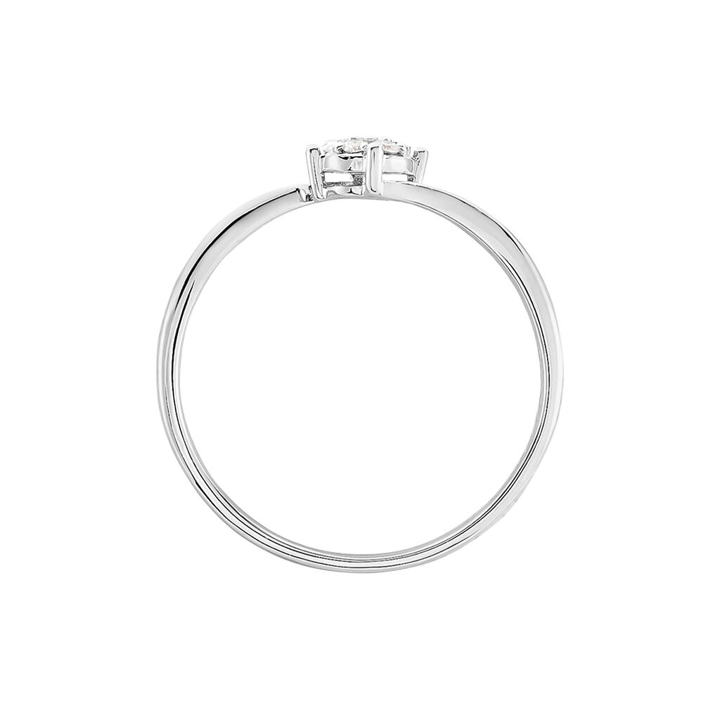 Bague Lysia Or Blanc Diamant - Bagues avec pierre Femme | Histoire d’Or