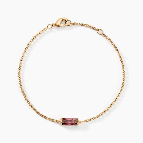 Bracelet Luccia Plaqu&eacute; Or Dor&eacute; Pierre D'imitation - Bracelets Femme | Histoire d&rsquo;Or