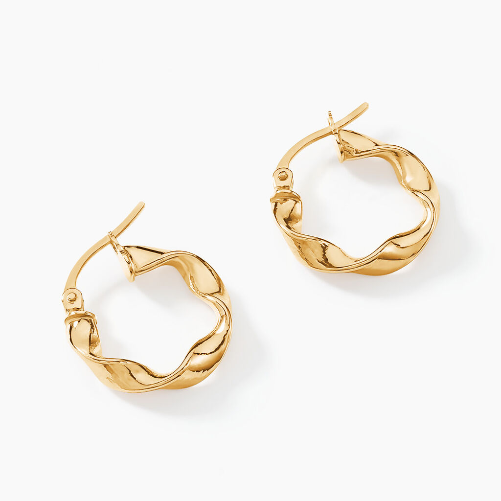 Créoles Lexus Or Jaune - Boucles d'oreilles créoles Femme | Histoire d’Or