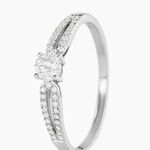 Bague Solitaire Katalina Or Blanc Diamant - Bagues solitaires Femme | Histoire d&rsquo;Or