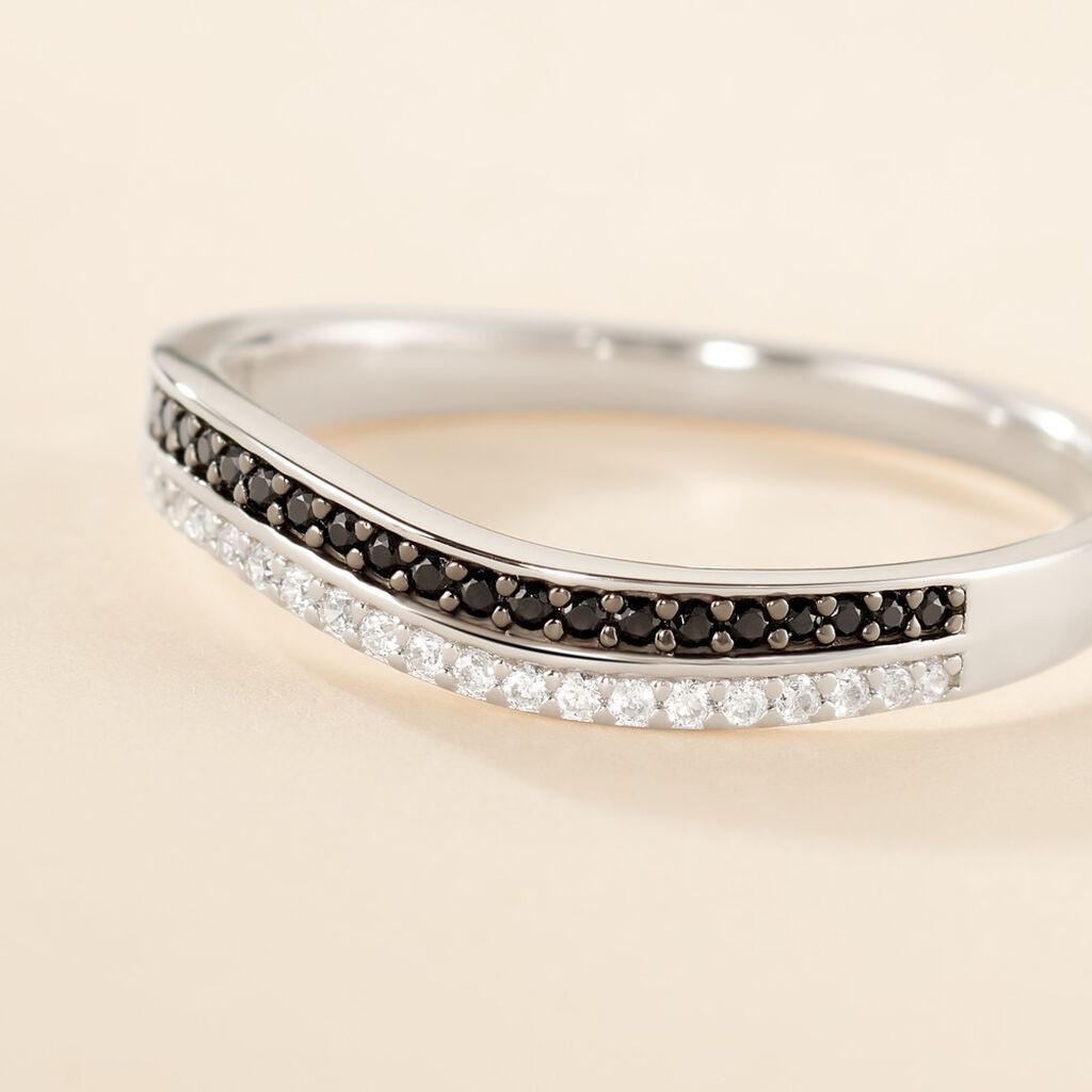 Bague Liraz Argent Blanc Oxyde De Zirconium - Bagues avec pierre Femme | Histoire d&rsquo;Or