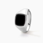 Chevali&egrave;re Renelia Argent Blanc Blanc Onyx - Bagues solitaires Femme | Histoire d&rsquo;Or