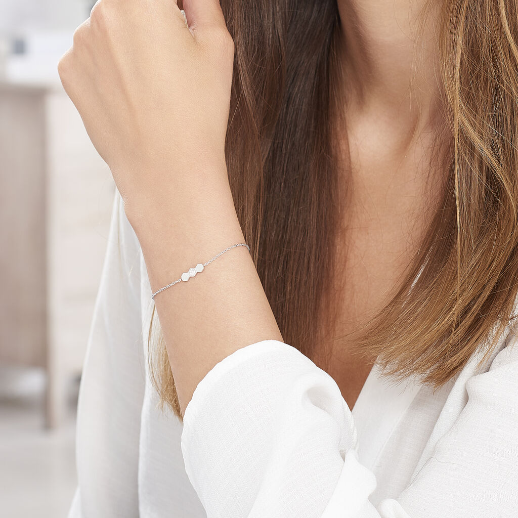 Bracelet Onaissa Argent Blanc Oxyde De Zirconium - Bracelets Femme | Histoire d’Or