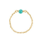 Bague Calliope Plaqu&eacute; Or Dor&eacute; Amazonite - Bagues solitaires Femme | Histoire d&rsquo;Or