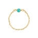 Bague Calliope Plaqu&eacute; Or Dor&eacute; Amazonite - Bagues solitaires Femme | Histoire d&rsquo;Or
