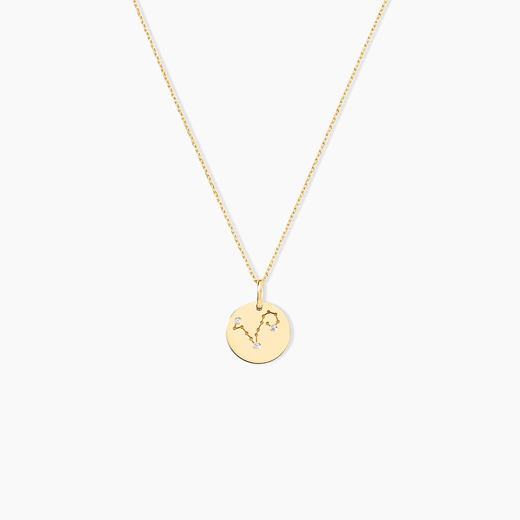Pendentif Or Jaune Astraea Oxyde De Zirconium - Pendentifs Zodiaque Femme | Histoire d&rsquo;Or