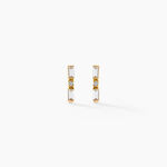 Boucles D'oreilles Puces Brant Or Jaune Oxyde De Zirconium - Clous d'oreilles Femme | Histoire d&rsquo;Or