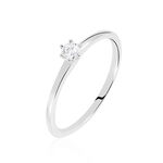 Bague Solitaire Natalia Or Blanc Diamant - Bagues solitaires Femme | Histoire d&rsquo;Or