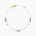 Bracelet Billy Or Jaune Turquoise - Bracelets Femme | Histoire d&rsquo;Or