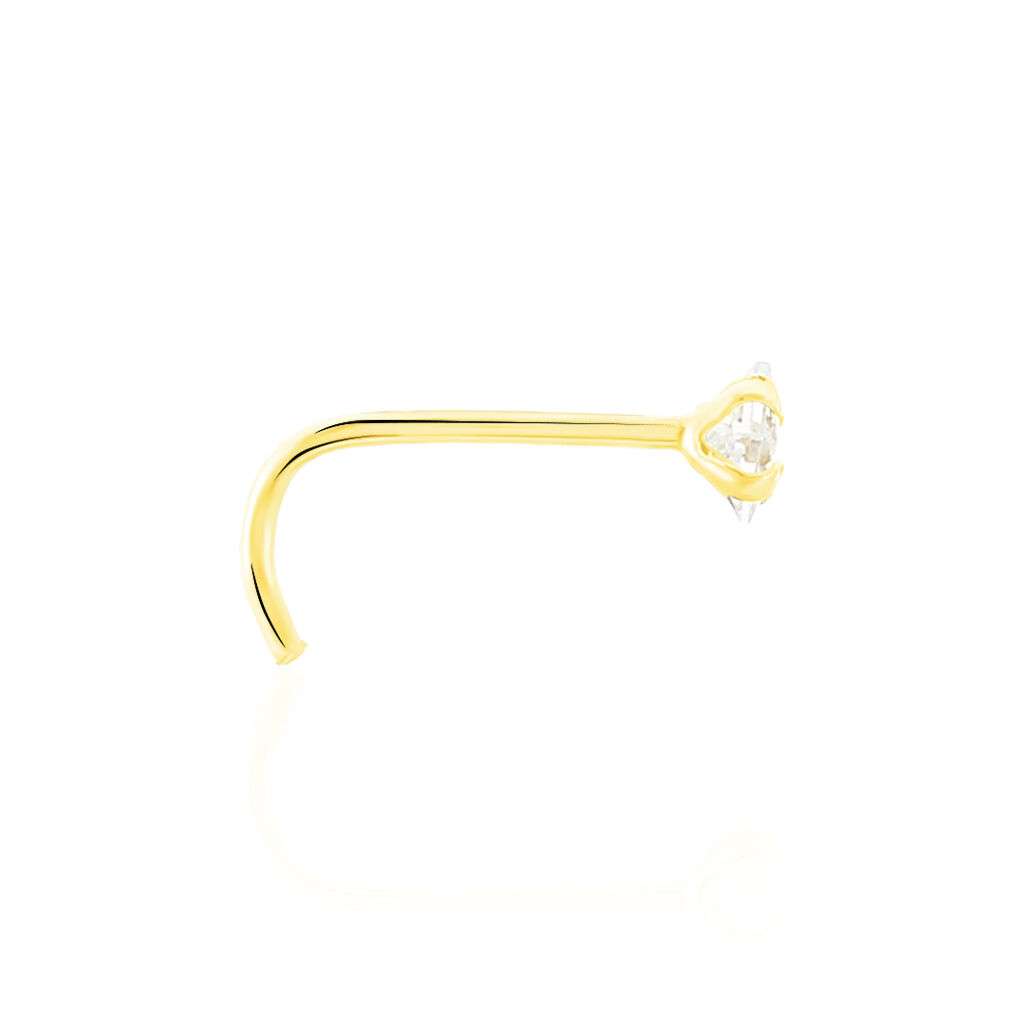 Piercing De Nez Fethi Serti Griffe Or Jaune Oxyde De Zirconium - Bijoux Femme | Histoire d’Or