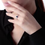 Bague Crista Or Blanc Saphir Et Diamant - Bagues solitaires Femme | Histoire d&rsquo;Or