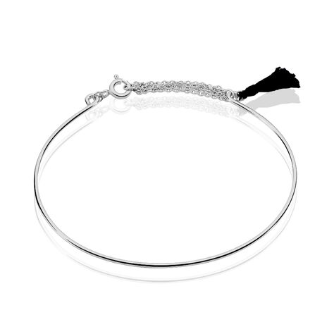 Bracelet Jonc Sibel Argent Blanc - Bracelets joncs Femme | Histoire d’Or