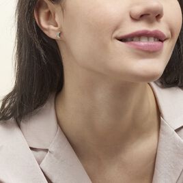 Boucles D'oreilles Dépareillées Lyana Argent Blanc Oxyde De Zirconium - Boucles d'Oreilles Lune Femme | Histoire d’Or