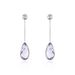 Boucles D'oreilles Pendantes Dennis Or Blanc Amethyste - Boucles d'oreilles pendantes Femme | Histoire d’Or