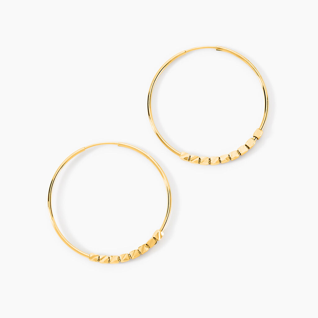 Créoles Spiro Or Jaune - Boucles d'oreilles créoles Femme | Histoire d’Or