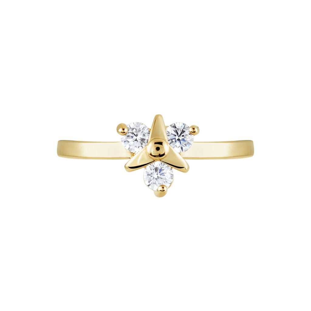 Bague Plaqué Or Jacinth Oxyde De Zirconium - Bagues avec pierre Femme | Histoire d’Or