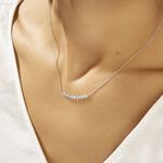 Collier Monique Argent Blanc Oxyde De Zirconium - Colliers fantaisie Femme | Histoire d&rsquo;Or