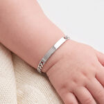 Bracelet Identit&eacute;e Casper Argent Blanc - Bracelets Naissance Enfant | Histoire d&rsquo;Or