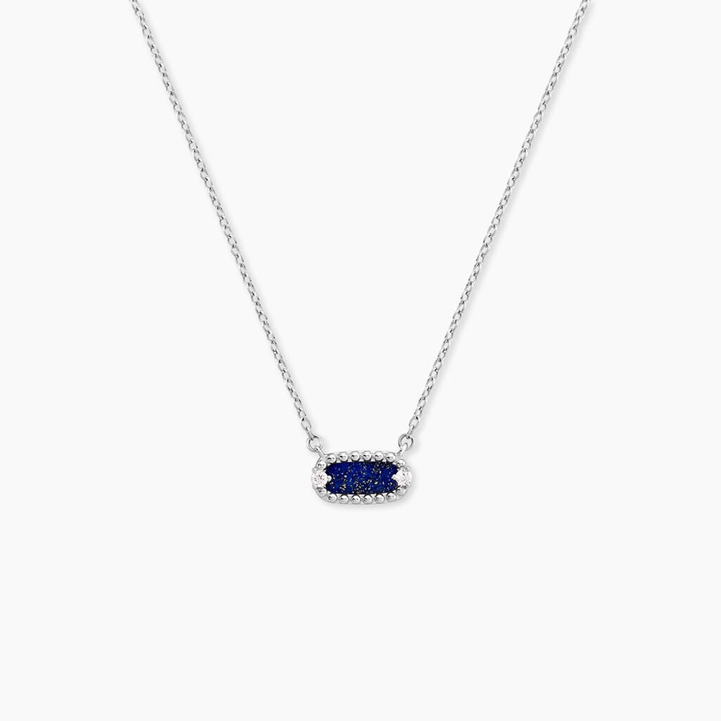 Collier Serafine Argent Blanc Lapis Lazuli Oxyde De Zirconium - Colliers fantaisie Femme | Histoire d&rsquo;Or