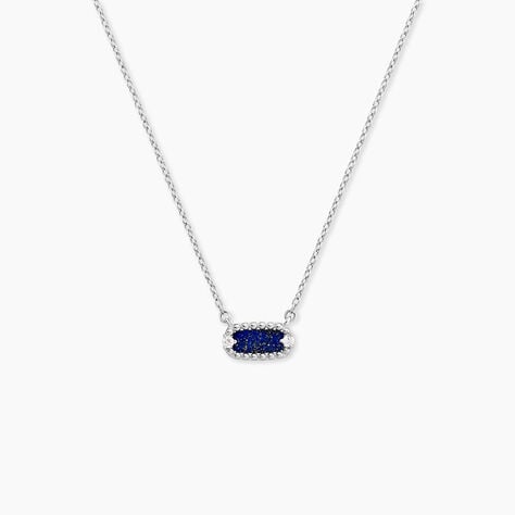 Collier Serafine Argent Blanc Lapis Lazuli Oxyde De Zirconium - Colliers fantaisie Femme | Histoire d&rsquo;Or